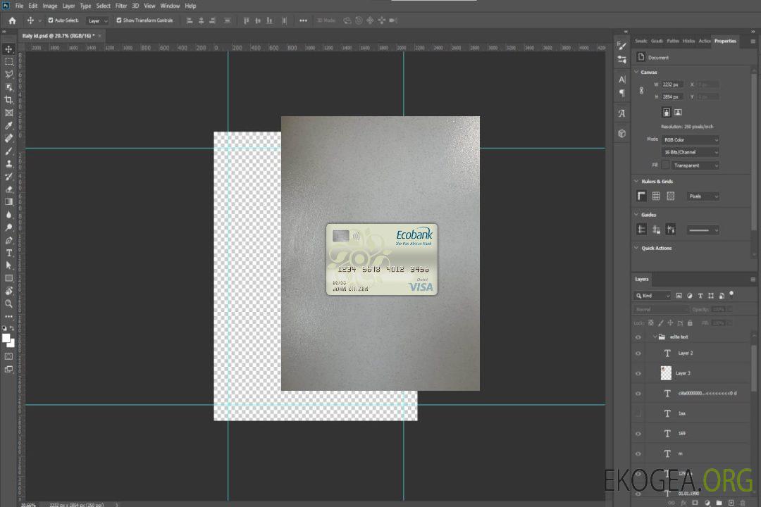 Carte de débit visa de la banque Ecobank du Burkina Faso photolook , template Carte de débit visa de la banque Ecobank du Burkina Faso photolook , template
